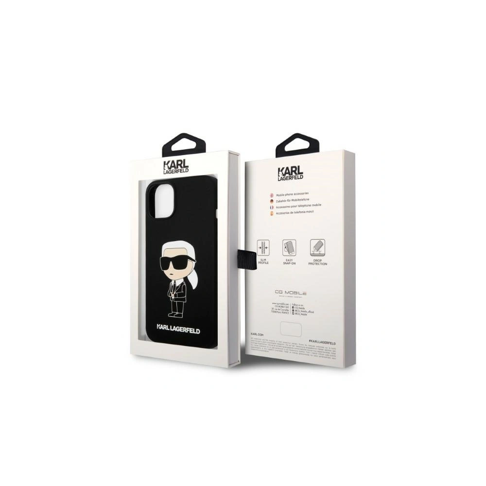Hurtownia GSM - Etui Karl Lagerfeld KLHCP14SSNIKBCK Apple iPhone 14 hardcase negru/black Silicone Ikonik - KLD1285 - {ean13} - Hurt