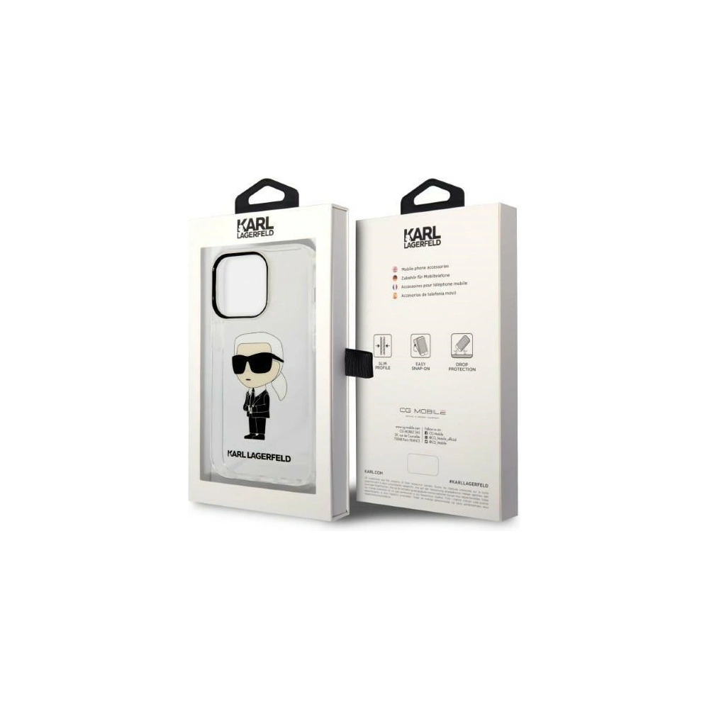 Hurtownia GSM - Etui Karl Lagerfeld KLHCP14XHNIKTCT Apple iPhone 14 Pro Max transparentní tvrdý obal Ikonik Etui Karl Lagerfeld - KLD1288 - {ean13} - Hurt