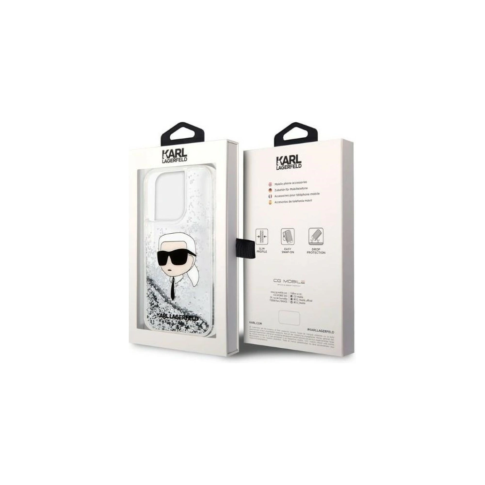 Hurtownia GSM - Case Karl Lagerfeld KLHCP14XLNKHCH Apple iPhone 14 Pro Max silber/hardcase Glitter Karl Head - KLD1289 - {ean13} - Hurt