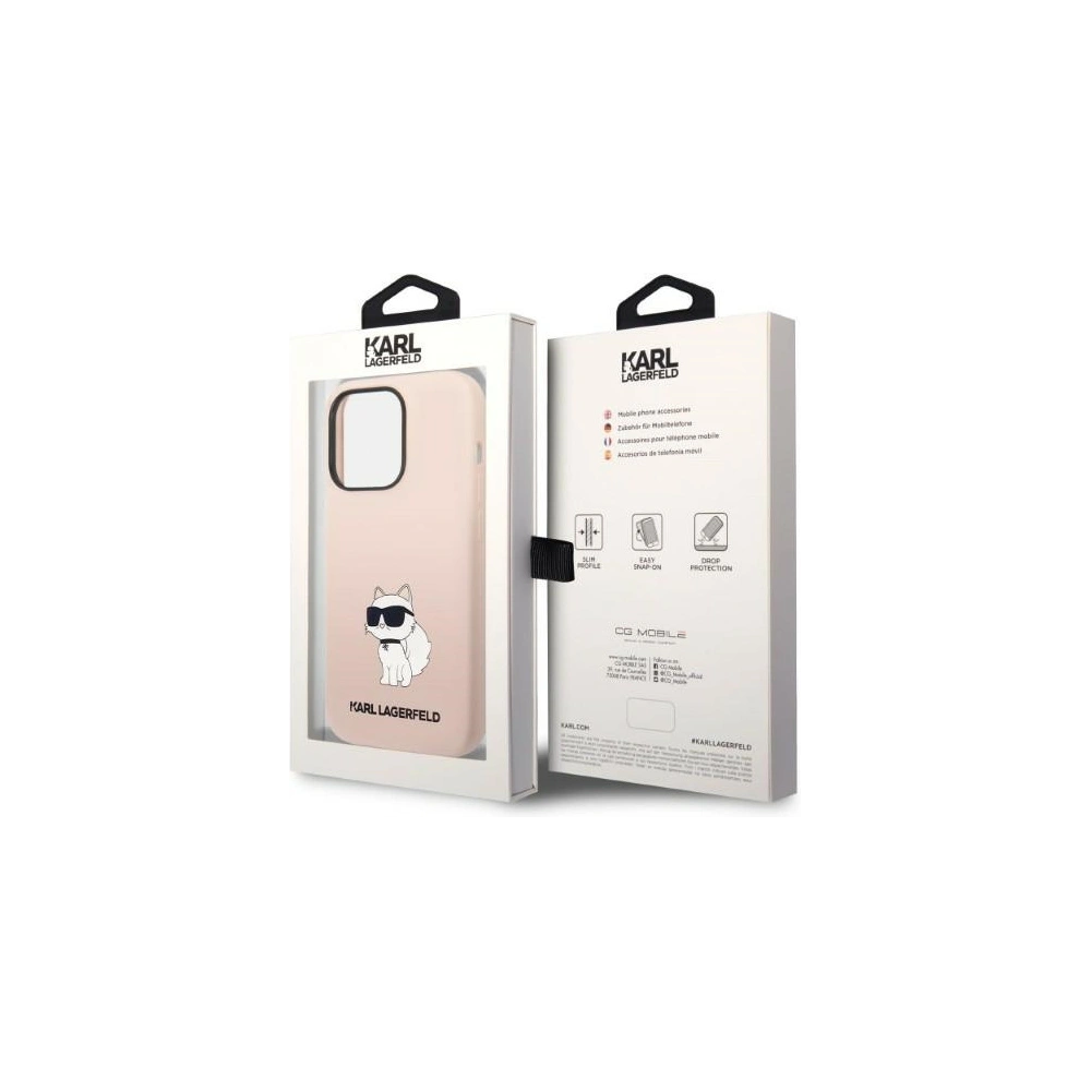 Hurtownia GSM - Etui Karl Lagerfeld KLHCP14XSNCHBCP Apple iPhone 14 Pro Max hardcase roz roz/pink Silicone Choupette - KLD1292 - {ean13} - Hurt