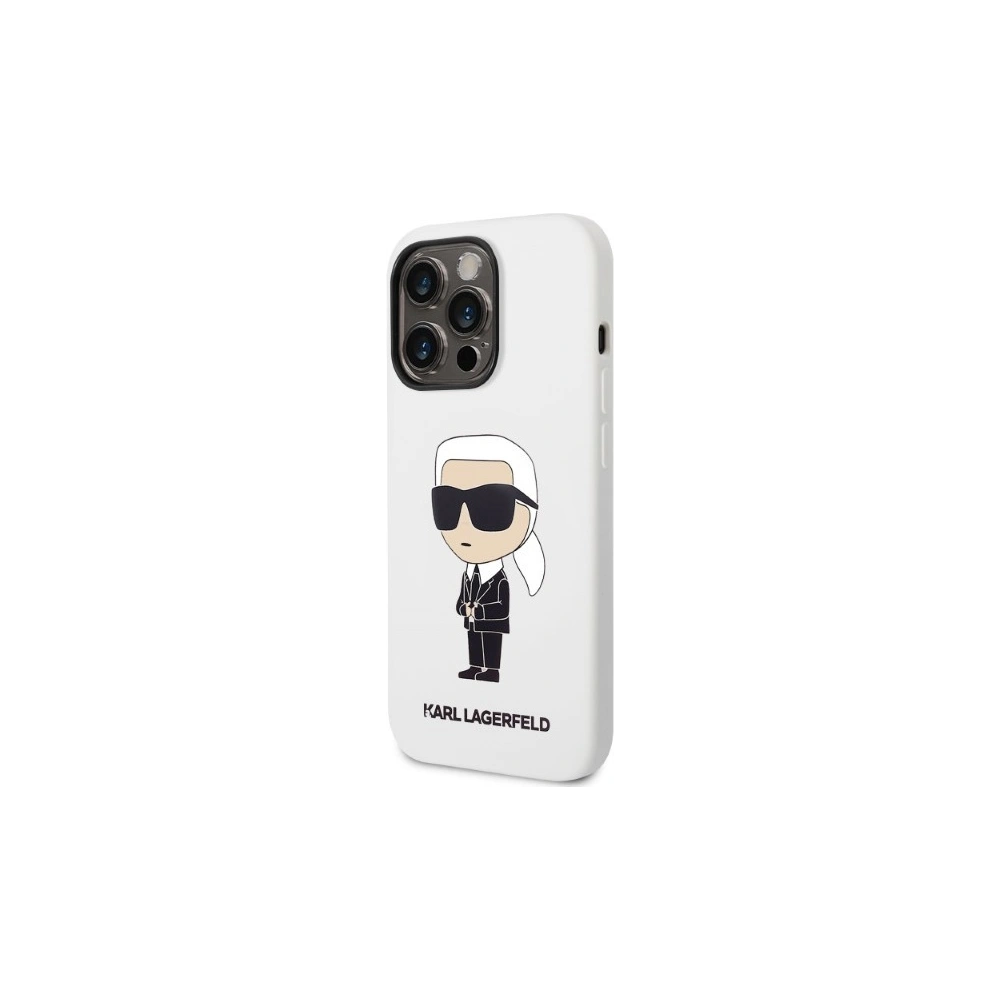 Hurtownia GSM - Etui Karl Lagerfeld KLHCP14XSNIKBCH Apple iPhone 14 Pro Max hardcase fehér/white Silicone Ikonik - KLD1293 - {ean13} - Hurt