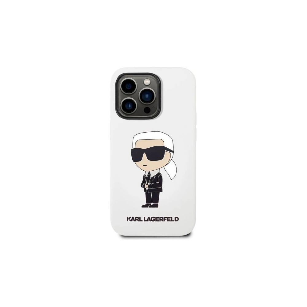 Hurtownia GSM - Etui Karl Lagerfeld KLHCP14XSNIKBCH Apple iPhone 14 Pro Max hardcase fehér/white Silicone Ikonik - KLD1293 - {ean13} - Hurt