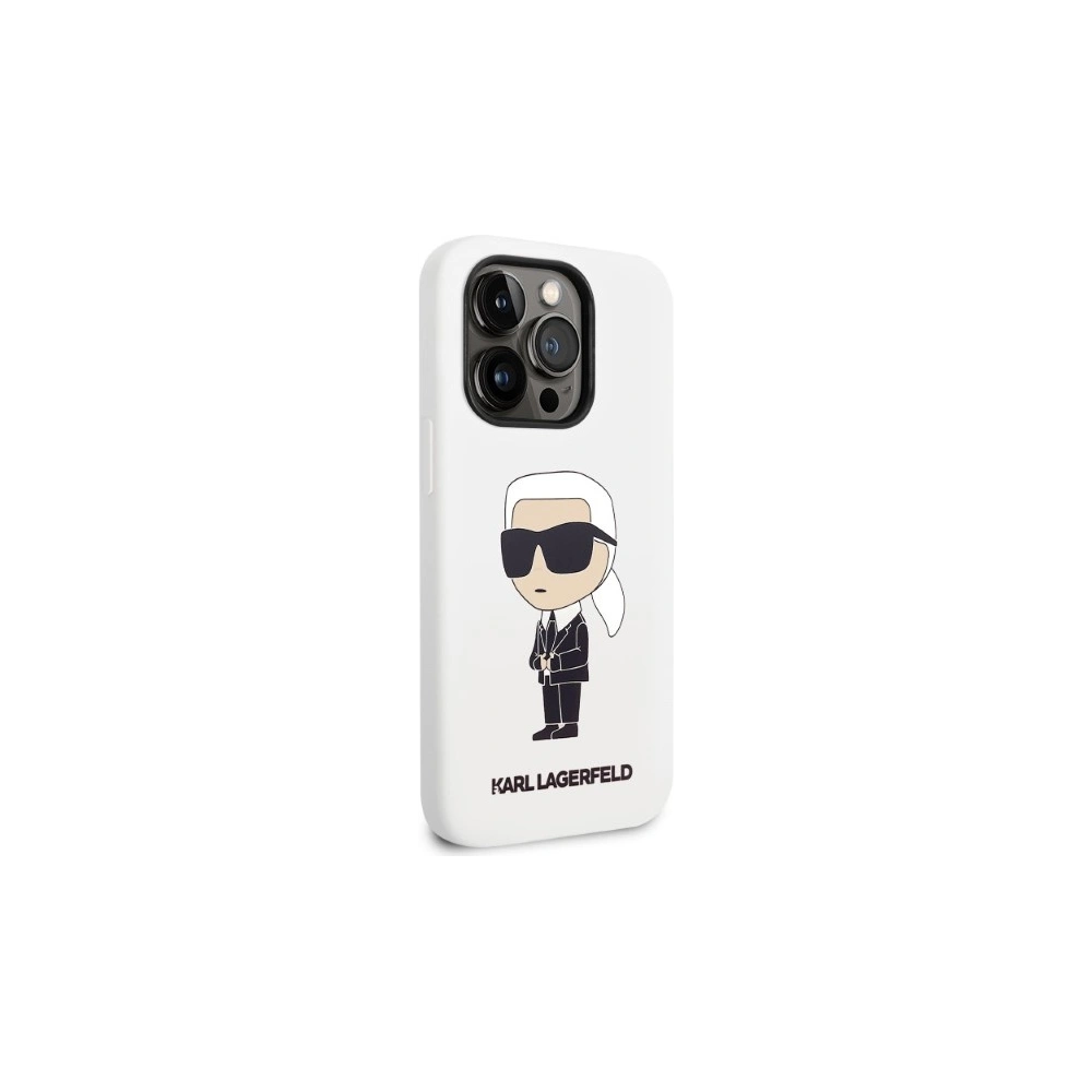 Hurtownia GSM - Etui Karl Lagerfeld KLHCP14XSNIKBCH Apple iPhone 14 Pro Max hardcase fehér/white Silicone Ikonik - KLD1293 - {ean13} - Hurt