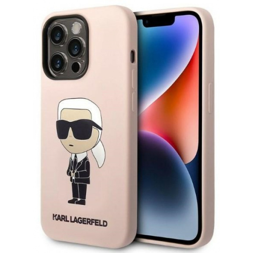 Hurtownia Karl Lagerfeld - 3666339098643 - KLD1295 - Etui Karl Lagerfeld KLHCP14XSNIKBCP Apple iPhone 14 Pro Max hardcase różowy/pink Silicone Ikonik - B2B homescreen