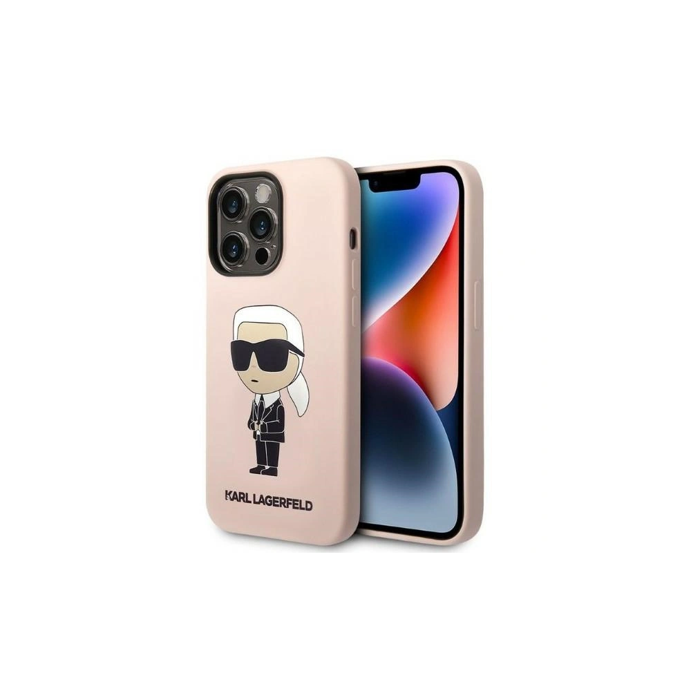 Hurtownia GSM - Case Karl Lagerfeld KLHCP14XSNIKBCP Apple iPhone 14 Pro Max Hardcase rosa/pink Silikon Ikonik - KLD1295 - {ean13} - Hurt