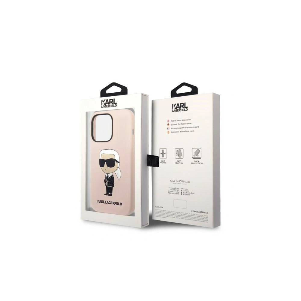 Hurtownia GSM - Etui Karl Lagerfeld KLHCP14XSNIKBCP Apple iPhone 14 Pro Max hardcase roz/roz Silicon Ikonik - KLD1295 - {ean13} - Hurt