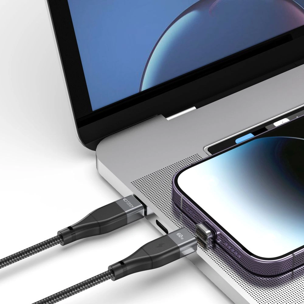 Hurtownia GSM - Kabel magnetický Tech-Protect Ultraboost 2in1 Magnetic Cable Lightning & USB-C PD 60W 3A 100cm Černý - THP1610 - {ean13} - Hurt