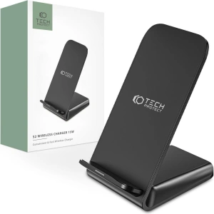 Hurtownia GSM - Vezeték nélküli töltő Tech-Protect Qi15W-S2 Wireless Charger 15W Fekete - THP1614 - {ean13} - Hurt