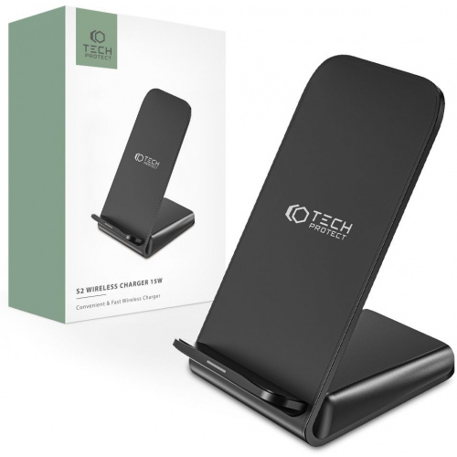 Tech-Protect Distributor - 9490713929865 - THP1614 - Tech-Protect Qi15W-S2 Wireless Charger 15W Black - B2B homescreen