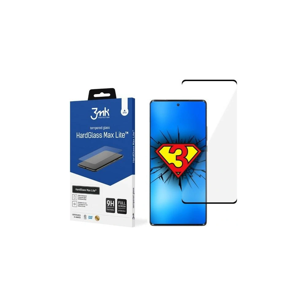 Hurtownia GSM - Edzett üveg 3MK HardGlass Max Lite Motorola Edge 30 Ultra fekete - 3MK4292 - {ean13} - Hurt