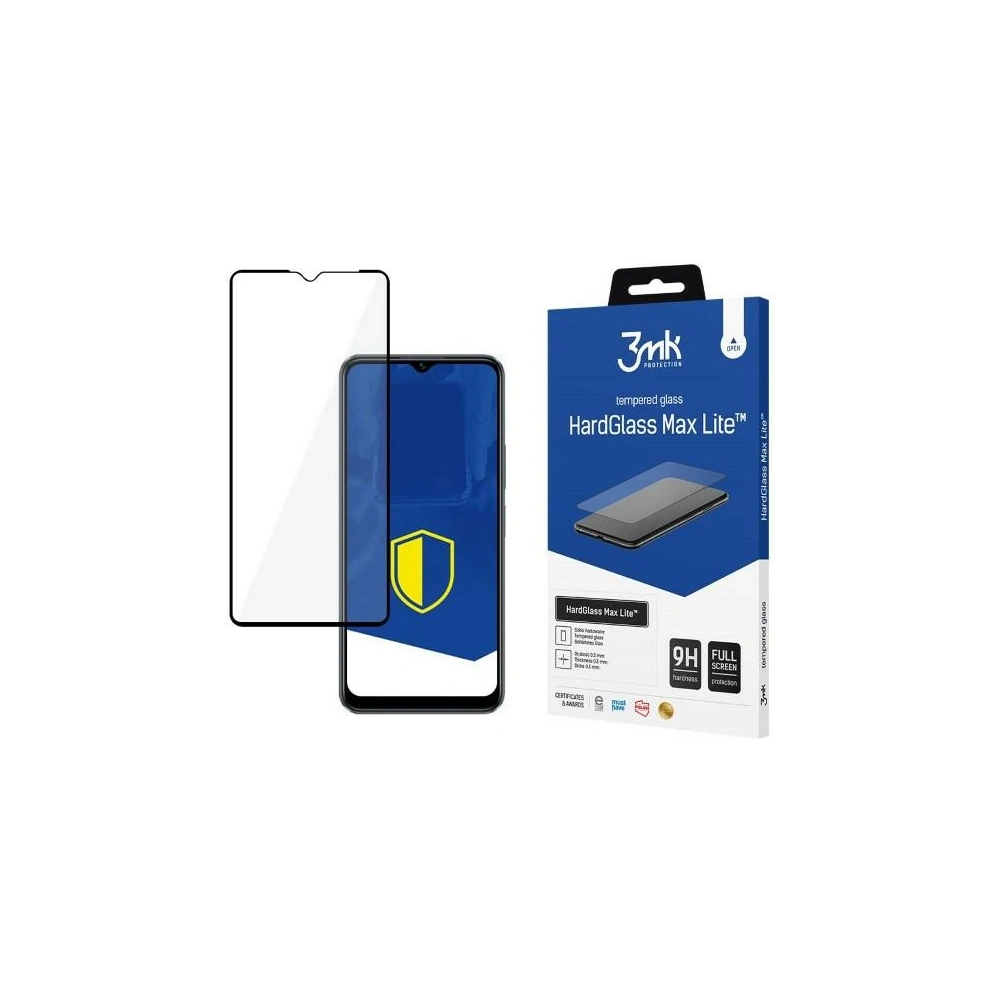 Hurtownia GSM - Sticlă temperată 3MK HardGlass Max Lite Vivo Y16/Y22s neagră - 3MK4299 - {ean13} - Hurt