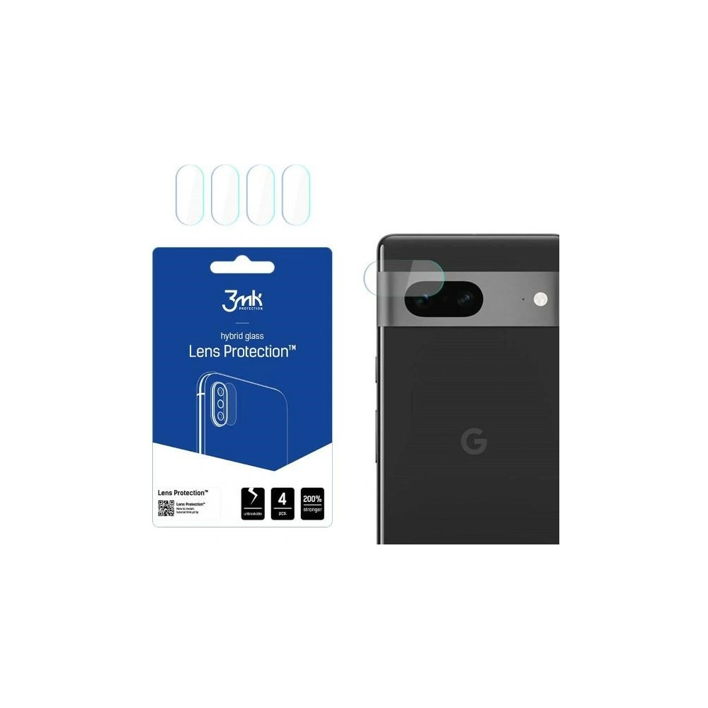 Hurtownia GSM - Szkło hybrydowe na obiektyw aparatu 3MK Lens Protect Google Pixel 7 [4 PACK] - 3MK4300 - {ean13} - Hurt