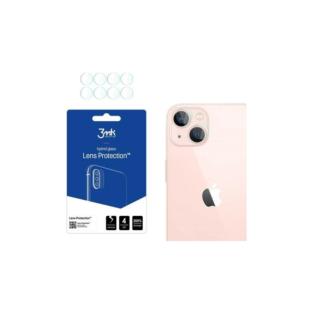 Hurtownia GSM - Szkło hybrydowe na obiektyw aparatu 3MK Lens Protection Apple iPhone 14 Plus / 15 Plus [4 PACK] - 3MK4302 - {ean13} - Hurt