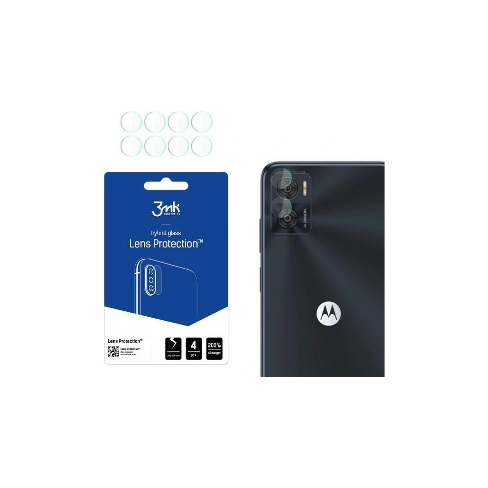 Hurtownia GSM - Hybridní sklo na objektiv fotoaparátu 3MK Lens Protect Motorola Moto E22 [4 PACK] - 3MK4304 - {ean13} - Hurt