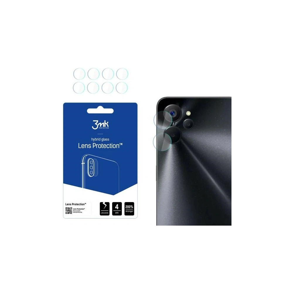 Hybriční sklo na objektiv fotoaparátu 3MK Lens Protect Realme 10 [4 PACK]