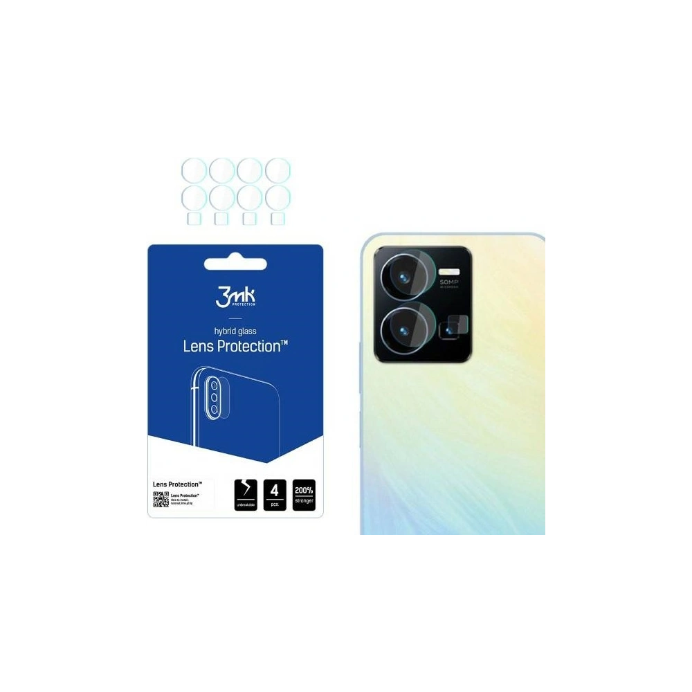 Hurtownia GSM - Hybridní sklo na objektiv fotoaparátu 3MK Lens Protect Vivo Y22s [4 PACK] - 3MK4309 - {ean13} - Hurt
