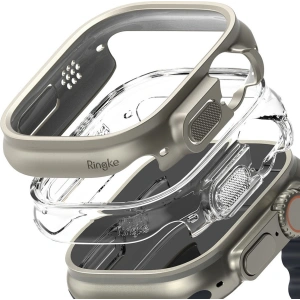 Etui Ringke Slim Apple Watch Ultra 49mm Clear & Titanium Grey [2 PACK]