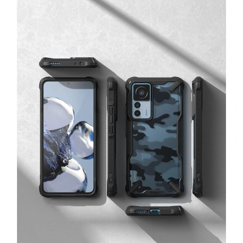 Etui Ringke Fusion-X Design Xiaomi 12T/12T Pro Camo (Moro) Black