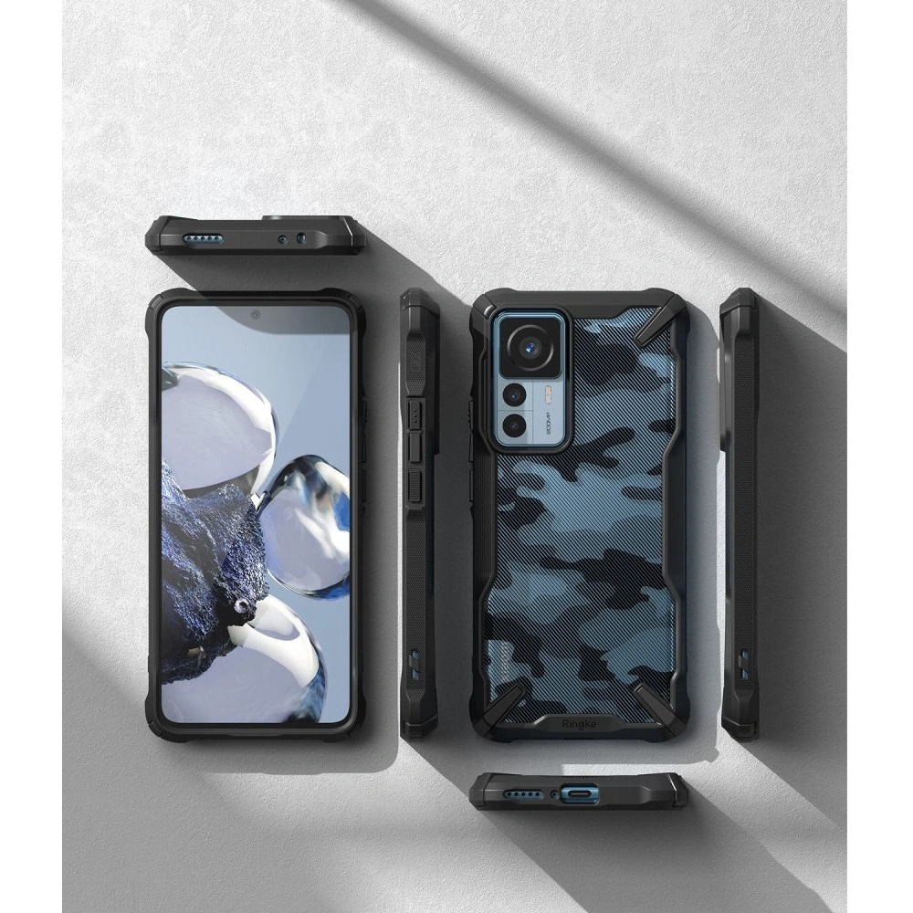 Hurtownia GSM - Etui Ringke Fusion-X Design Xiaomi 12T/12T Pro Camo (Moro) černé - RGK1735 - {ean13} - Hurt