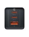 Hurtownia GSM - Ładowarka sieciowa Baseus GaN5 Pro 2xUSB-C + USB, 65W (czarna) - BSU3710 - {ean13} - Hurt