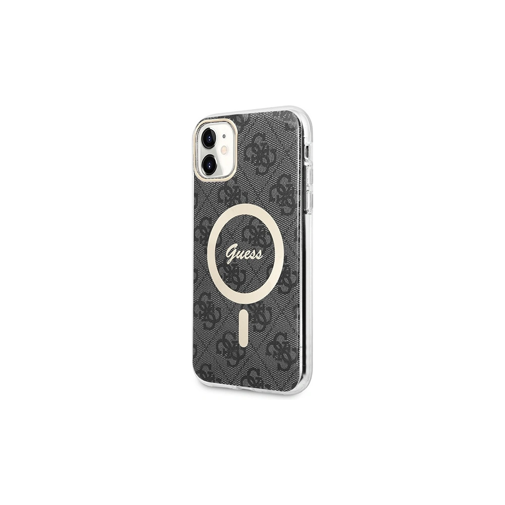 Hurtownia GSM - Set Guess husă + încărcător wireless GUBPN61H4EACSK Apple iPhone 11 negru/black hard case 4G Print MagSafe - GUE2279 - {ean13} - Hurt