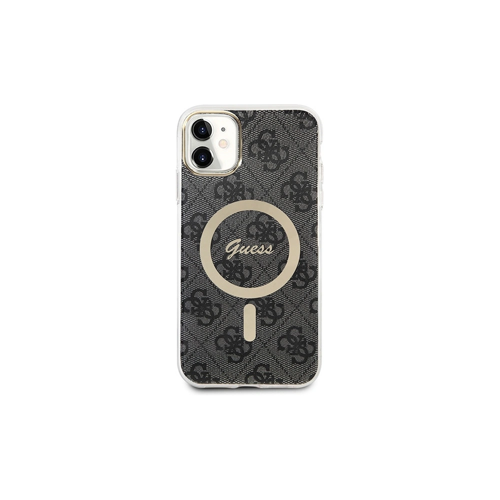 Hurtownia GSM - Set Guess husă + încărcător wireless GUBPN61H4EACSK Apple iPhone 11 negru/black hard case 4G Print MagSafe - GUE2279 - {ean13} - Hurt