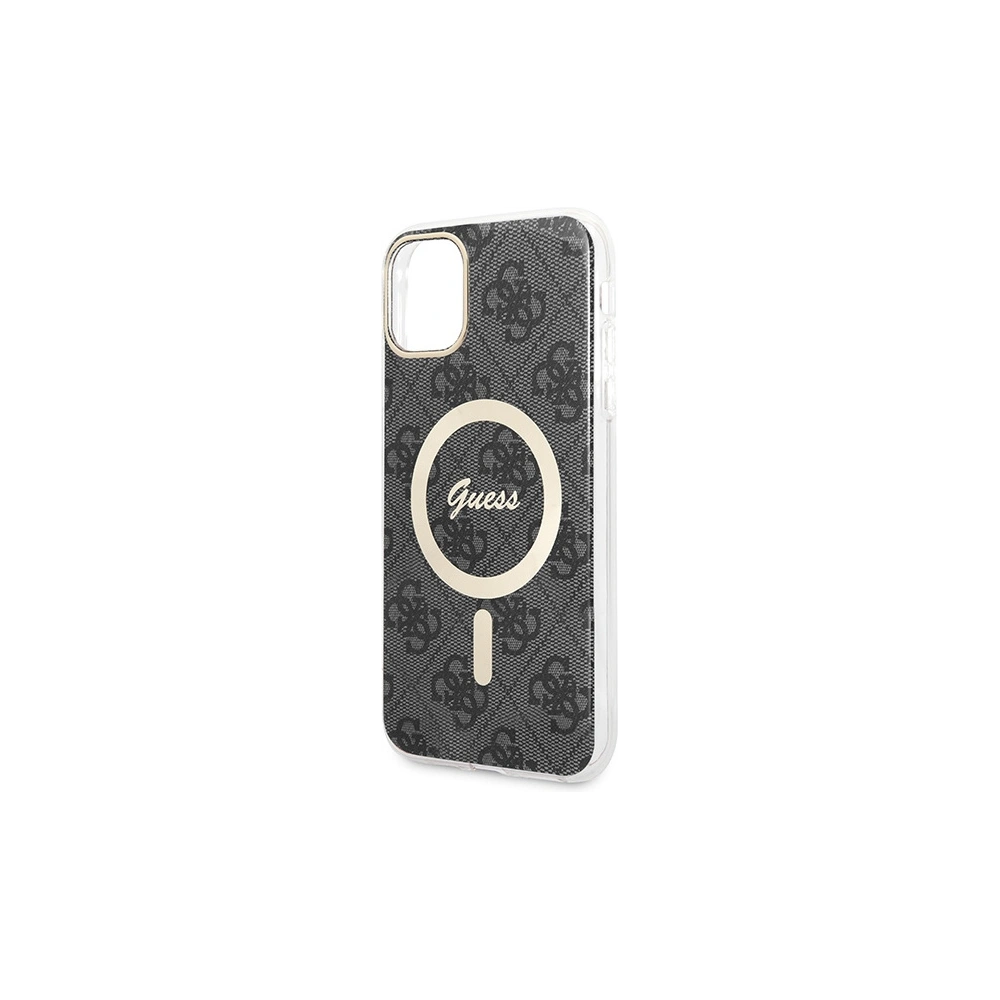 Hurtownia GSM - Set Guess husă + încărcător wireless GUBPN61H4EACSK Apple iPhone 11 negru/black hard case 4G Print MagSafe - GUE2279 - {ean13} - Hurt