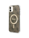 Hurtownia GSM - Set Guess husă + încărcător wireless GUBPN61H4EACSW Apple iPhone 11 maro/castaniu hard case 4G Print MagSafe - GUE2281 - {ean13} - Hurt