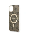 Hurtownia GSM - Set Guess husă + încărcător wireless GUBPN61H4EACSW Apple iPhone 11 maro/castaniu hard case 4G Print MagSafe - GUE2281 - {ean13} - Hurt