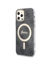 Wholesale Guess GUBPP12MH4EACSK Case + Wireless Charger Apple iPhone 12/12 Pro black hard case 4G Print MagSafe - GUE2282 - {ean13} - Hurt