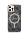 Wholesale Guess GUBPP12MH4EACSK Case + Wireless Charger Apple iPhone 12/12 Pro black hard case 4G Print MagSafe - GUE2282 - {ean13} - Hurt