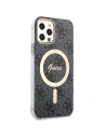 Wholesale Guess GUBPP12MH4EACSK Case + Wireless Charger Apple iPhone 12/12 Pro black hard case 4G Print MagSafe - GUE2282 - {ean13} - Hurt