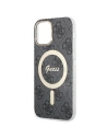 Wholesale Guess GUBPP12MH4EACSK Case + Wireless Charger Apple iPhone 12/12 Pro black hard case 4G Print MagSafe - GUE2282 - {ean13} - Hurt