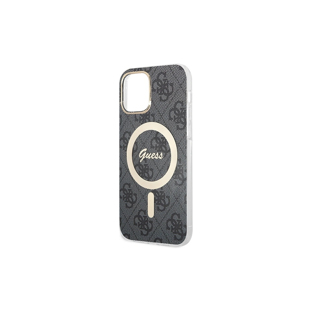 Hurtownia GSM - Set Guess husă + încărcător wireless GUBPP12MH4EACSK Apple iPhone 12/12 Pro negru/case dură 4G Print MagSafe - GUE2282 - {ean13} - Hurt