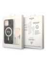 Wholesale Guess GUBPP12MH4EACSK Case + Wireless Charger Apple iPhone 12/12 Pro black hard case 4G Print MagSafe - GUE2282 - {ean13} - Hurt