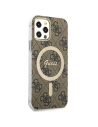 Wholesale Guess GUBPP12MH4EACSW Case + Wireless Charger Apple iPhone 12/12 Pro brown hard case 4G Print MagSafe - GUE2284 - {ean13} - Hurt