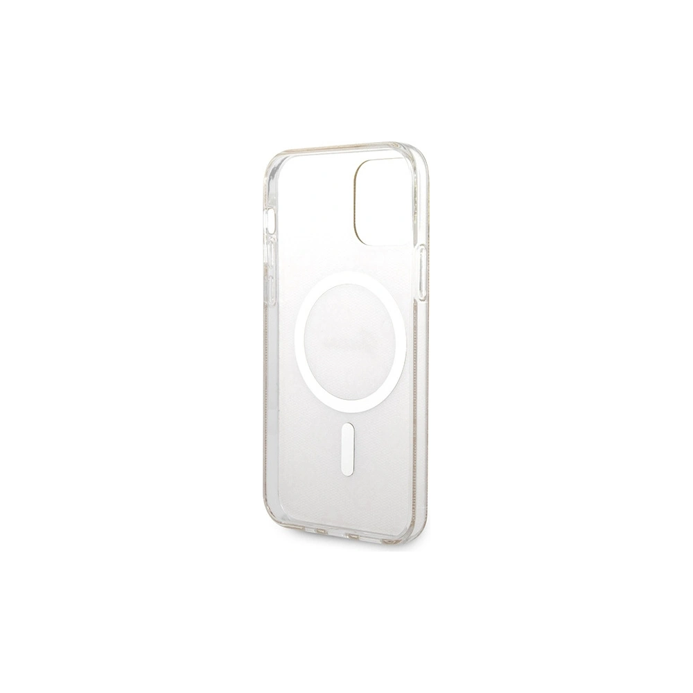 Wholesale Guess GUBPP12MH4EACSW Case + Wireless Charger Apple iPhone 12/12 Pro brown hard case 4G Print MagSafe - GUE2284 - {ean13} - Hurt