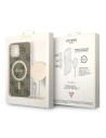 Wholesale Guess GUBPP12MH4EACSW Case + Wireless Charger Apple iPhone 12/12 Pro brown hard case 4G Print MagSafe - GUE2284 - {ean13} - Hurt