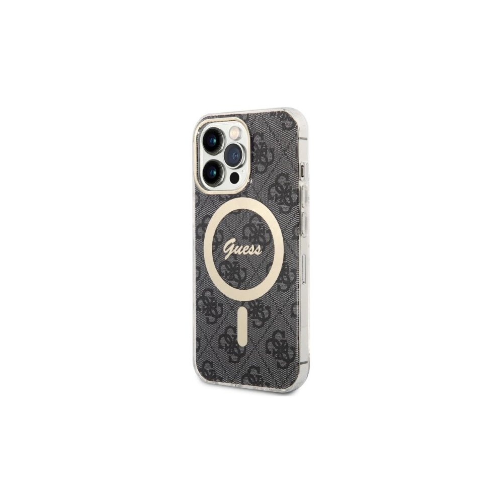 Wholesale Guess GUBPP13LH4EACSK Case + Wireless Charger Apple iPhone 13 Pro black hard case 4G Print MagSafe - GUE2285 - {ean13} - Hurt
