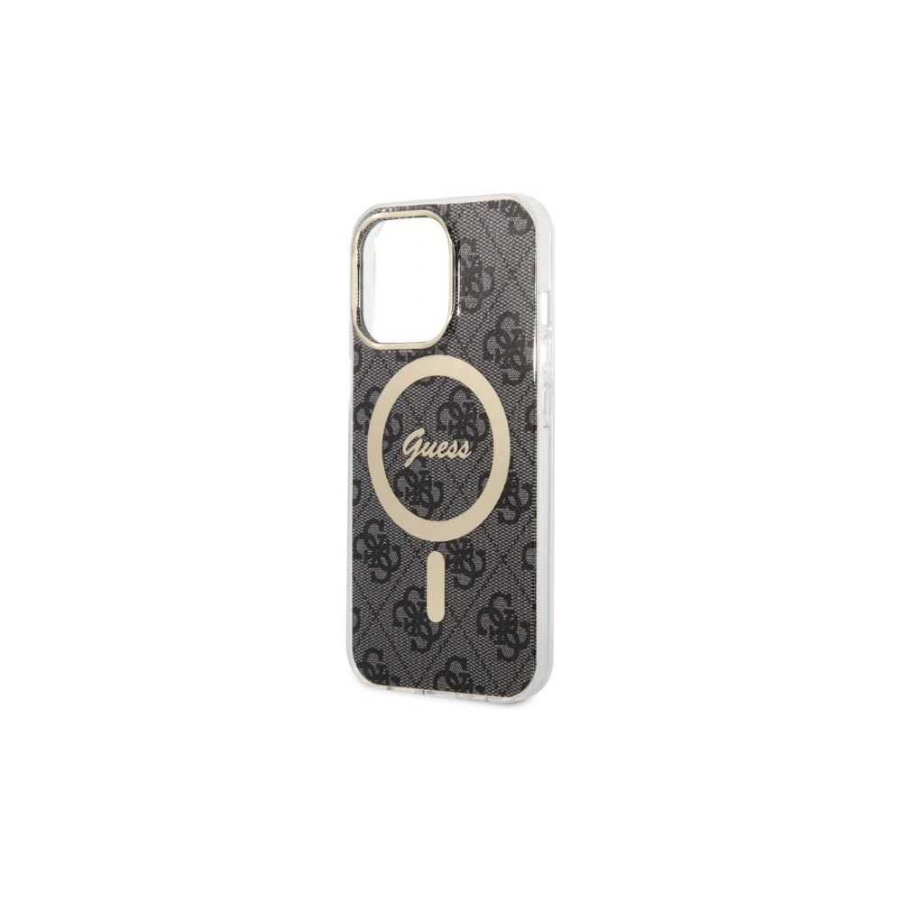 Wholesale Guess GUBPP13LH4EACSK Case + Wireless Charger Apple iPhone 13 Pro black hard case 4G Print MagSafe - GUE2285 - {ean13} - Hurt