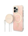 Hurtownia GSM - Sada Guess pouzdro + bezdrátová nabíječka GUBPP13XH4EACSP Apple iPhone 13 Pro Max růžová/pink hard case 4G Print MagSafe - GUE2289 - {ean13} - Hurt