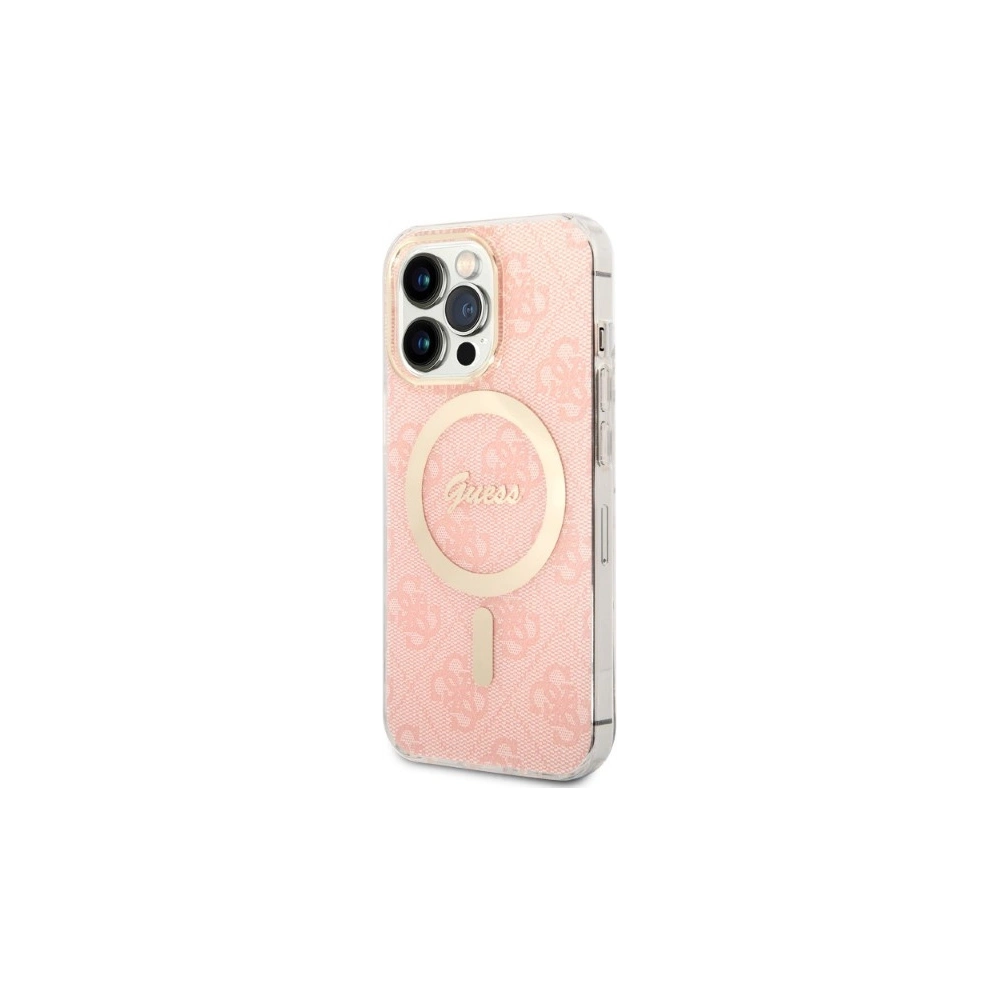 Hurtownia GSM - Sada Guess pouzdro + bezdrátová nabíječka GUBPP13XH4EACSP Apple iPhone 13 Pro Max růžová/pink hard case 4G Print MagSafe - GUE2289 - {ean13} - Hurt