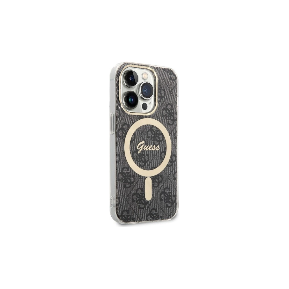 Hurtownia GSM - Set Guess husă + încărcător wireless GUBPP14LH4EACSK Apple iPhone 14 Pro negru/black hard case 4G Print MagSafe - GUE2292 - {ean13} - Hurt