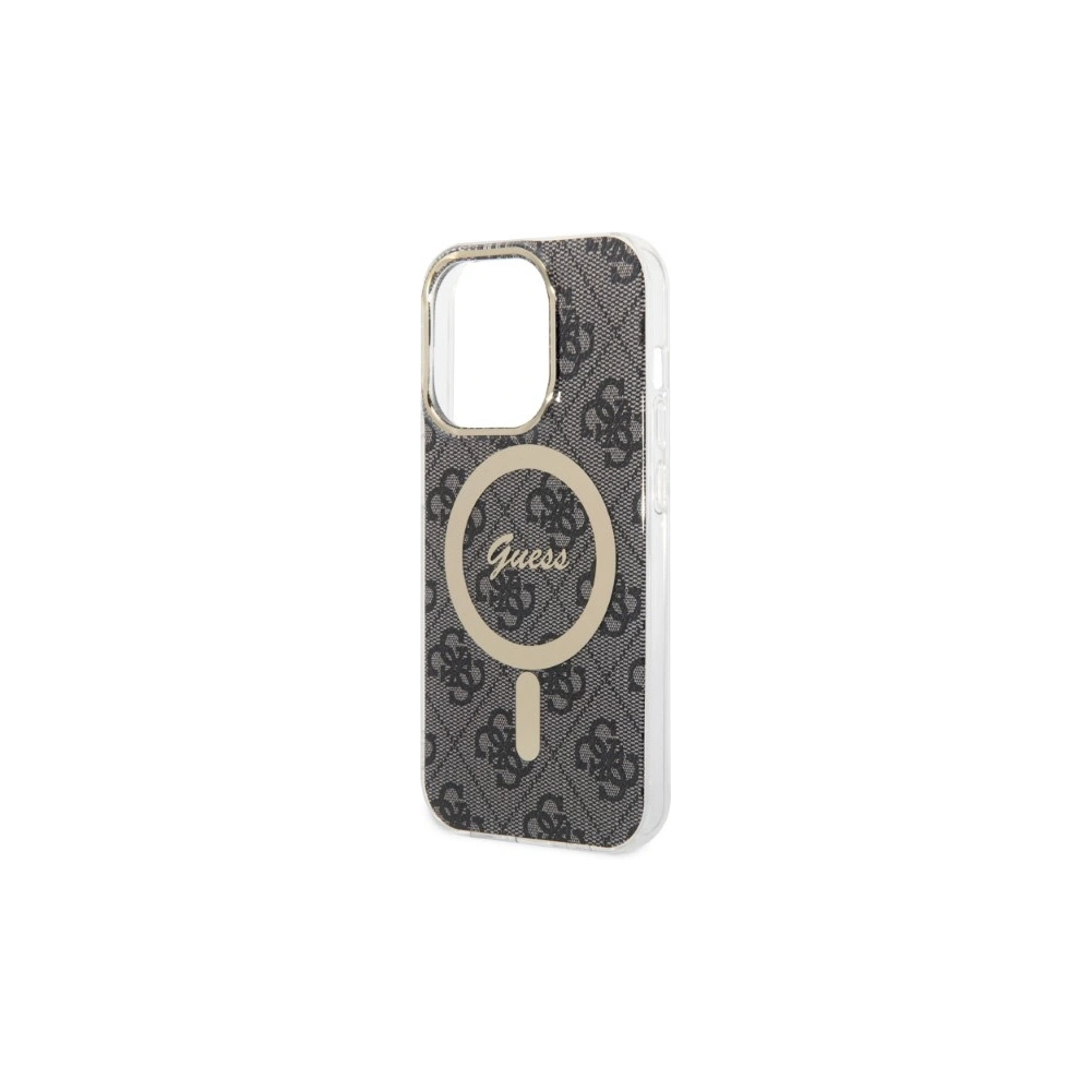 Hurtownia GSM - Set Guess husă + încărcător wireless GUBPP14LH4EACSK Apple iPhone 14 Pro negru/black hard case 4G Print MagSafe - GUE2292 - {ean13} - Hurt