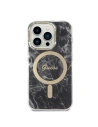 Hurtownia GSM - Zestaw Guess tok + vezeték nélküli töltő GUBPP14LHMEACSK Apple iPhone 14 Pro fekete/black kemény tok Marble MagSafe - GUE2298 - {ean13} - Hurt