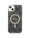 Hurtownia GSM - Sada Guess pouzdro + bezdrátová nabíječka GUBPP14SH4EACSK Apple iPhone 14 černá/black hard case 4G Print MagSafe - GUE2306 - {ean13} - Hurt