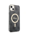 Hurtownia GSM - Sada Guess pouzdro + bezdrátová nabíječka GUBPP14SH4EACSK Apple iPhone 14 černá/black hard case 4G Print MagSafe - GUE2306 - {ean13} - Hurt