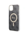 Hurtownia GSM - Sada Guess pouzdro + bezdrátová nabíječka GUBPP14SH4EACSK Apple iPhone 14 černá/black hard case 4G Print MagSafe - GUE2306 - {ean13} - Hurt