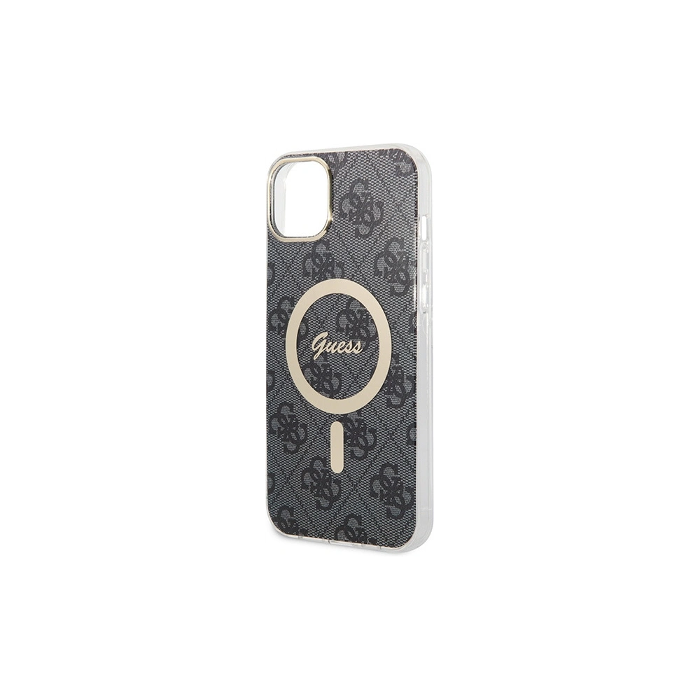Hurtownia GSM - Set Guess husă + încărcător wireless GUBPP14SH4EACSK Apple iPhone 14 negru/black hard case 4G Print MagSafe - GUE2306 - {ean13} - Hurt