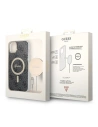 Hurtownia GSM - Sada Guess pouzdro + bezdrátová nabíječka GUBPP14SH4EACSK Apple iPhone 14 černá/black hard case 4G Print MagSafe - GUE2306 - {ean13} - Hurt